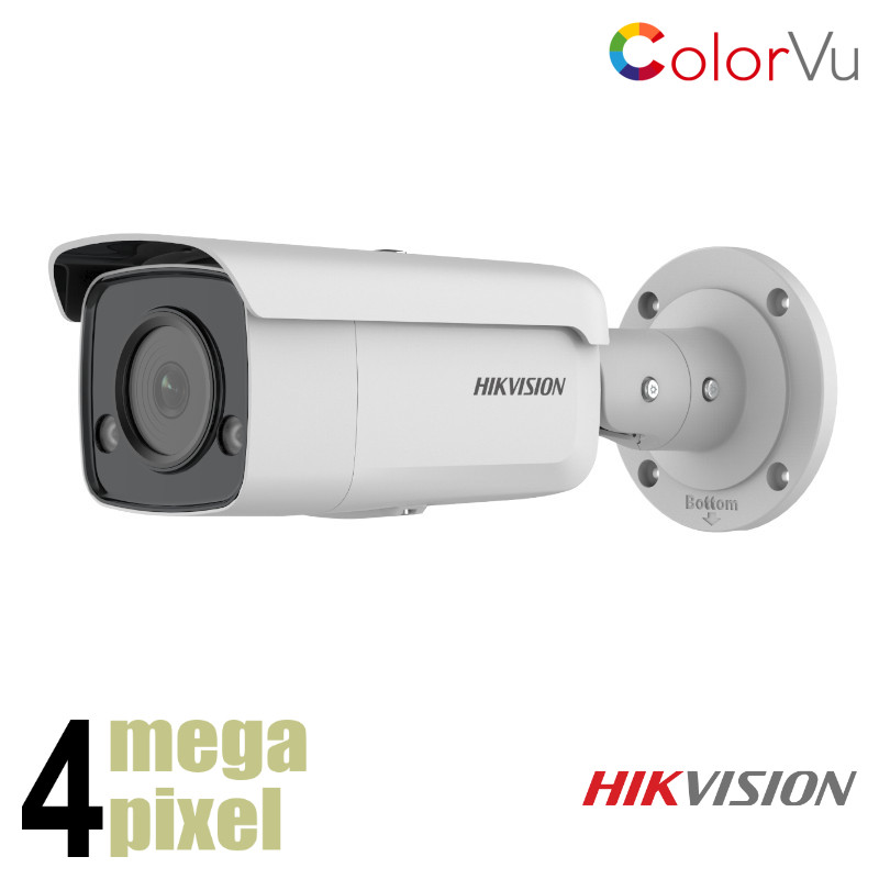 Hikvision 4 megapixel 2.8MM ColorVu 2.0 Bullet - SD-kaart slot - DS-2CD2T47G2-L