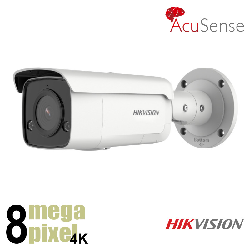 Hikvision 4K slimme bullet camera - microfoon - speaker - verlichting - ds2t86g2-isu/sl