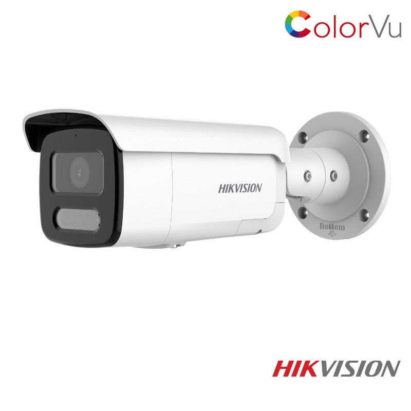 Hikvision 4 megapixel 4MM ColorVu 2.0 Bullet - Audio & Strobe - DS-2CD2T47G2-LSU/SL