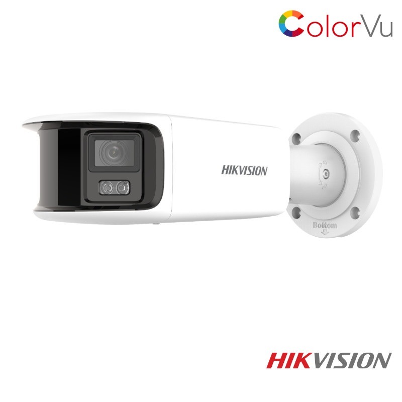 Hikvision 4K ColorVu Panorama camera 4 mm - SD kaart slot - Alarm - DS-2CD2T87G2P-LSU/SL
