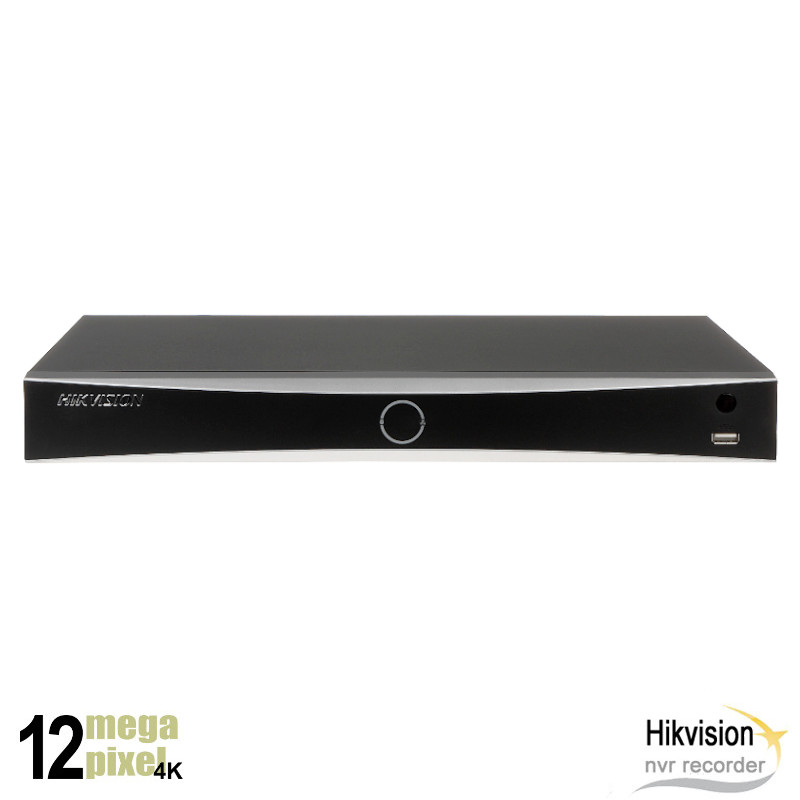 Hikvision 12MP AcuSense 8 kanaals NVR recorder - audio - geen PoE - DS-7608NXI-I2/SQ
