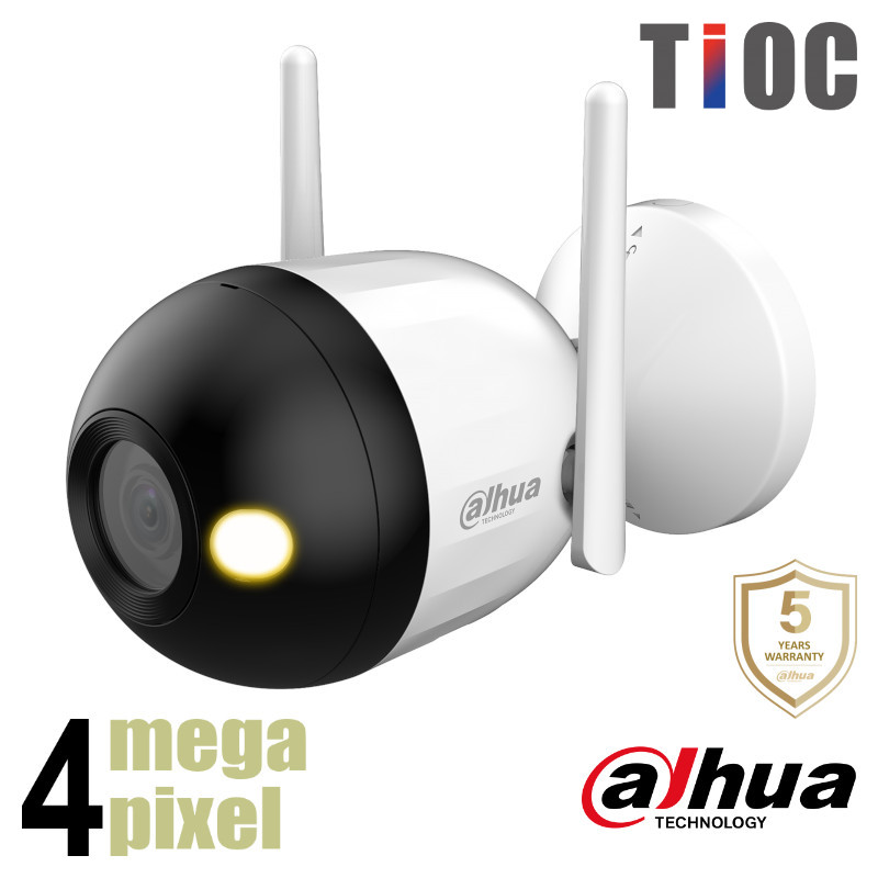 Dahua 4MP wifi TiOC bullet camera - microfoon en speaker - full color - F4C-PV