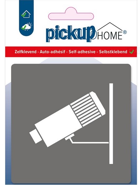 Pickup pvc bordje cameratoezicht grijs - skp8