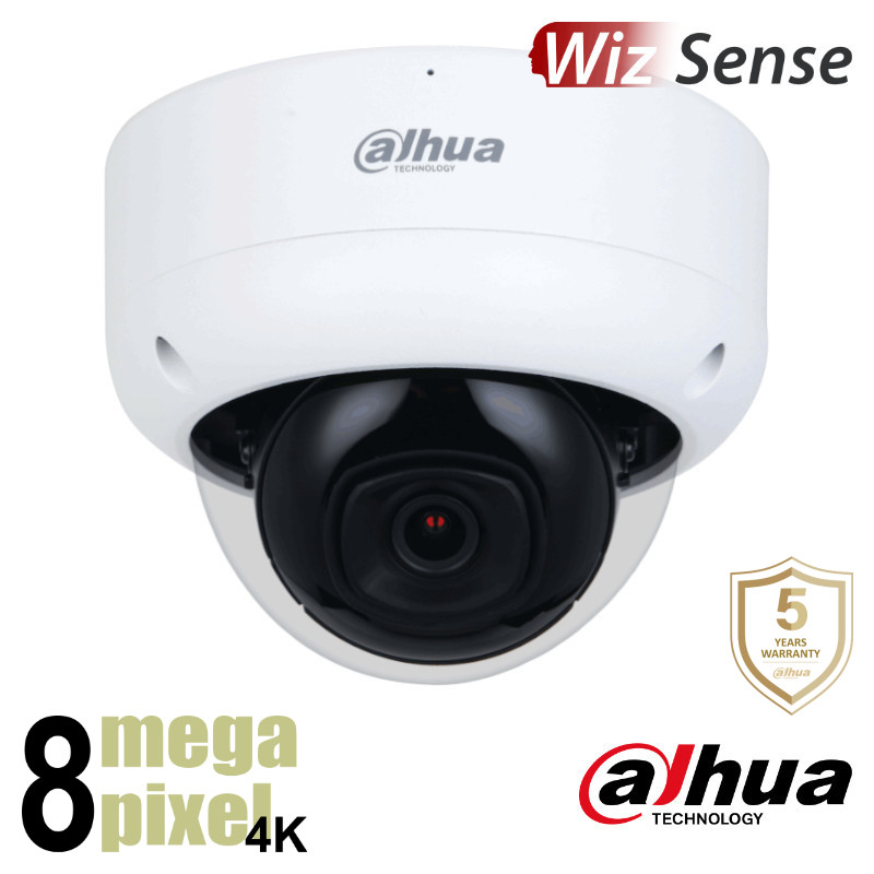 Dahua 4K IP dome camera - 2.8mm lens - WizSense - 30m nachtzicht - Starlight - HDBW3841E-AS