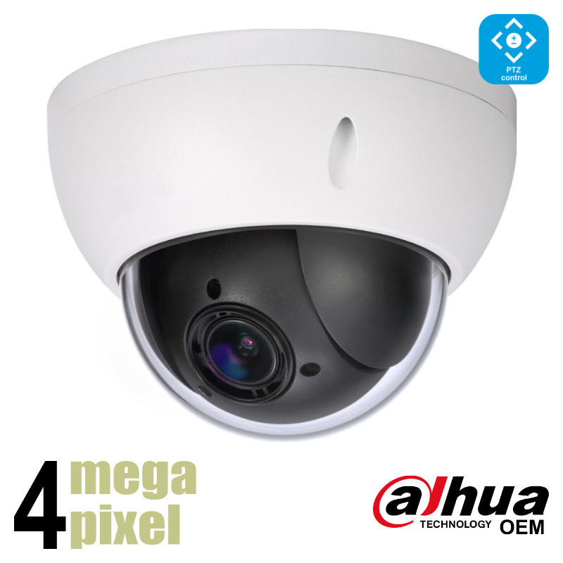 Dahua OEM 4 megapixel bestuurbare IP dome camera - 4x zoom - HDIPS10
