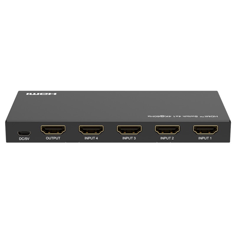 HDMI switch 4K - 4x in - 1x uit - met afstandsbediening - HDMI-SW-4X1-4K