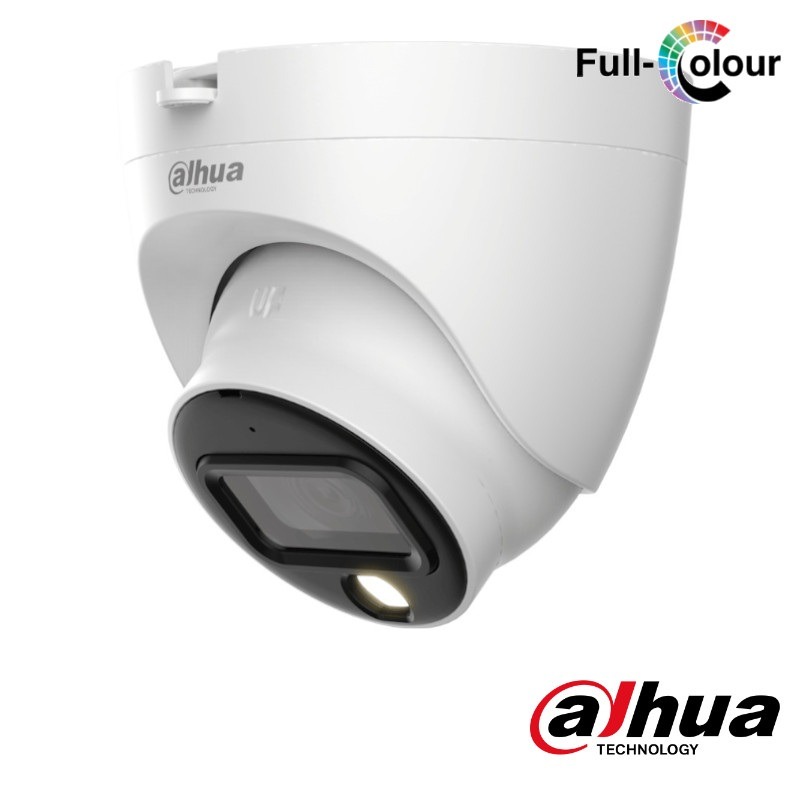 Dahua 2MP Full-Color CVI dome - microfoon - 20m - HDW1239TLQP-A-LED