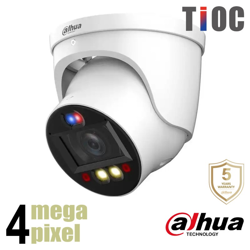 Dahua 4MP IP dome - 50m - motorzoom - Dual Light - TiOC - HDW3449H-ZAS-PV