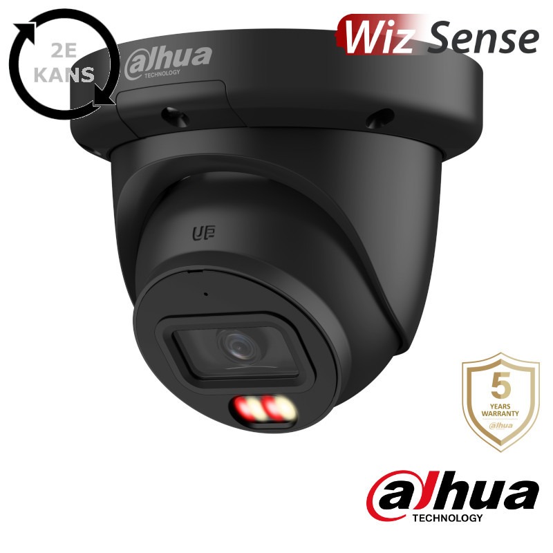 2e kans: Dahua 4MP IP dome - Dual Light - WizSense - 2.8mm - HDW3449QM-S-IL-BK