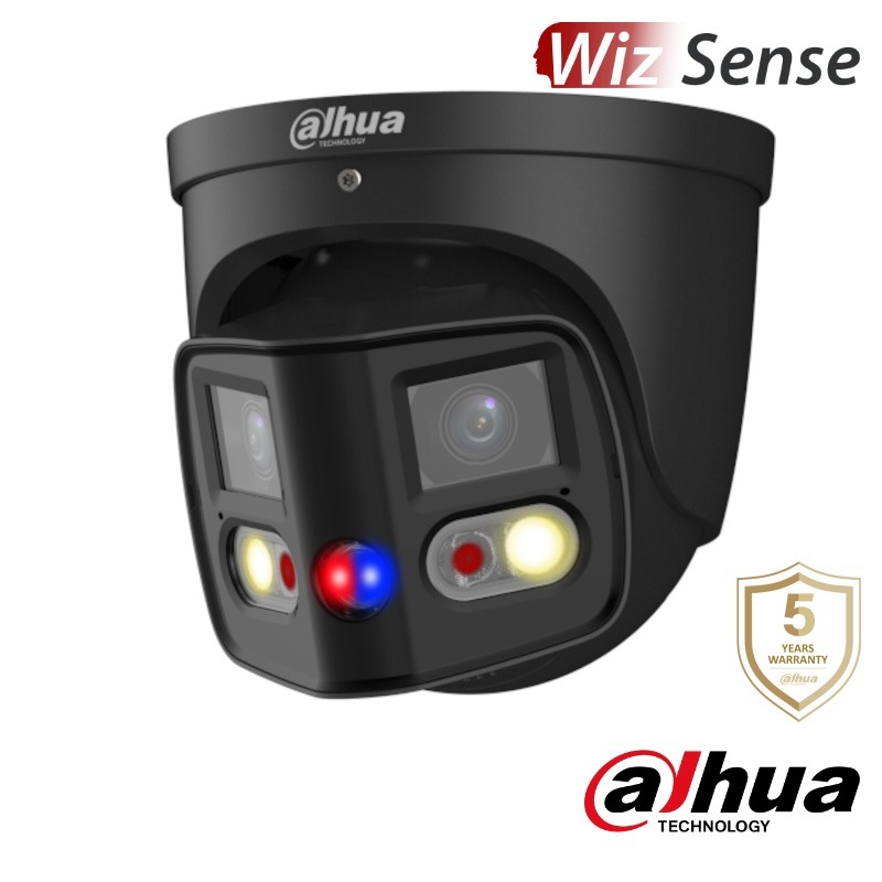 Dahua 2x 4MP IP dome - 25m - 180 graden - Dual Light - TiOC - PDW3849-A180-AS-PV-B