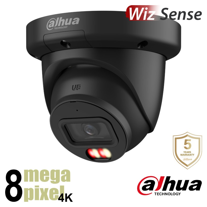 Dahua 4K IP dome - 2.8mm - 30m - Smart Dual Light - WizSense - HDW3849QM-S-IL-B