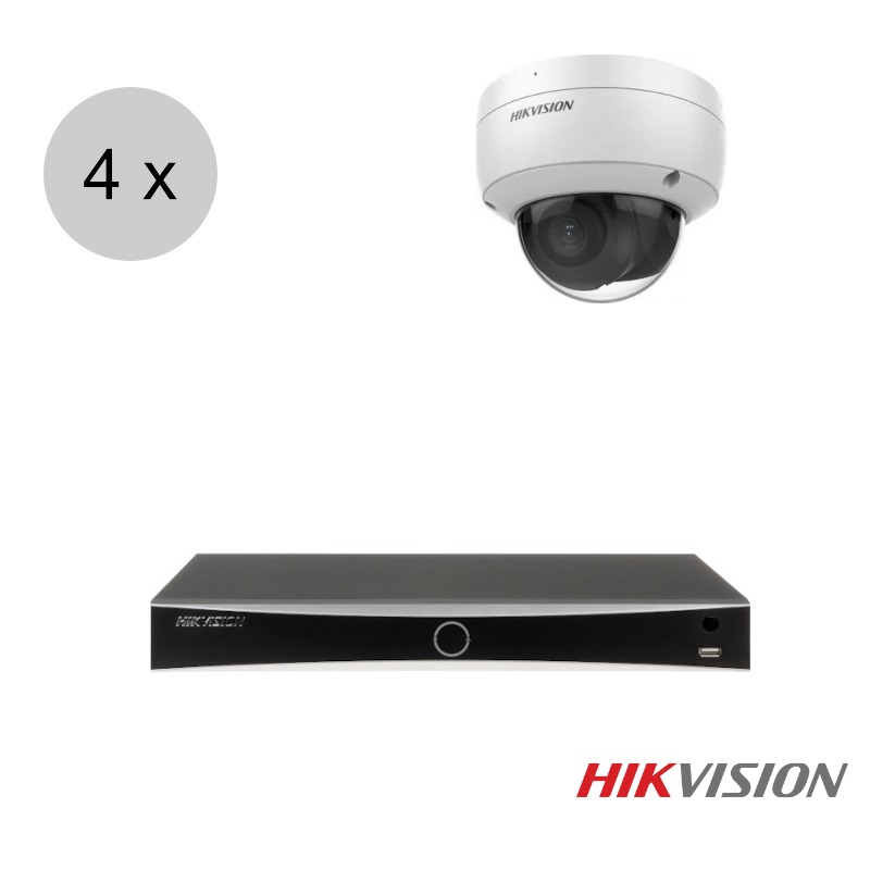 Hikvision Acusense 4MP IP camerasysteem met 4 camera's - hik003