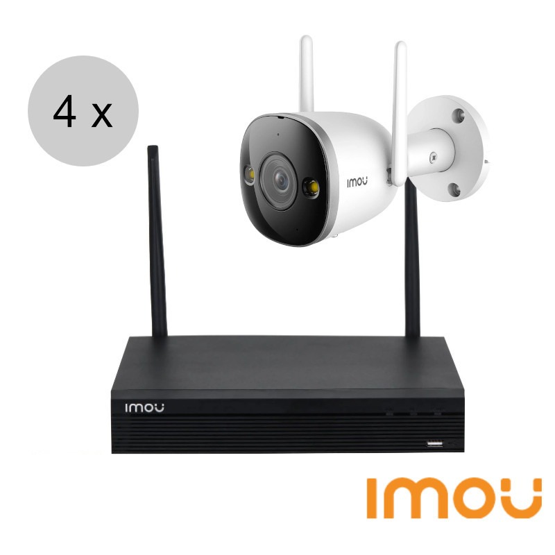 Imou Full HD wifi camerasysteem - 2.8mm - 30m - 4x bullet camera - wis42i1