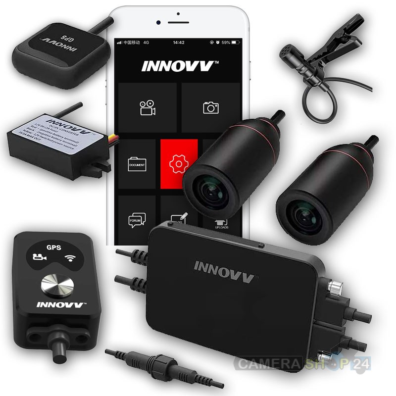 INNOVV K7 motor dashcam set - 2K - G-sensor - GPS - App