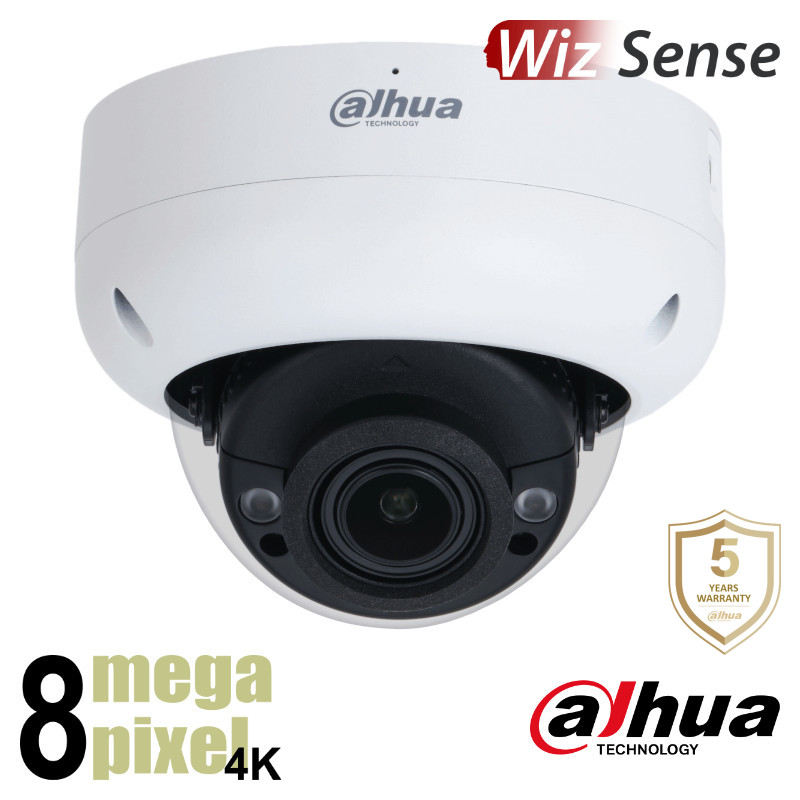 Dahua 4K IP dome camera - motorzoomlens - WizSense - 30m nachtzicht - Starlight - HDBW3841R-ZAS