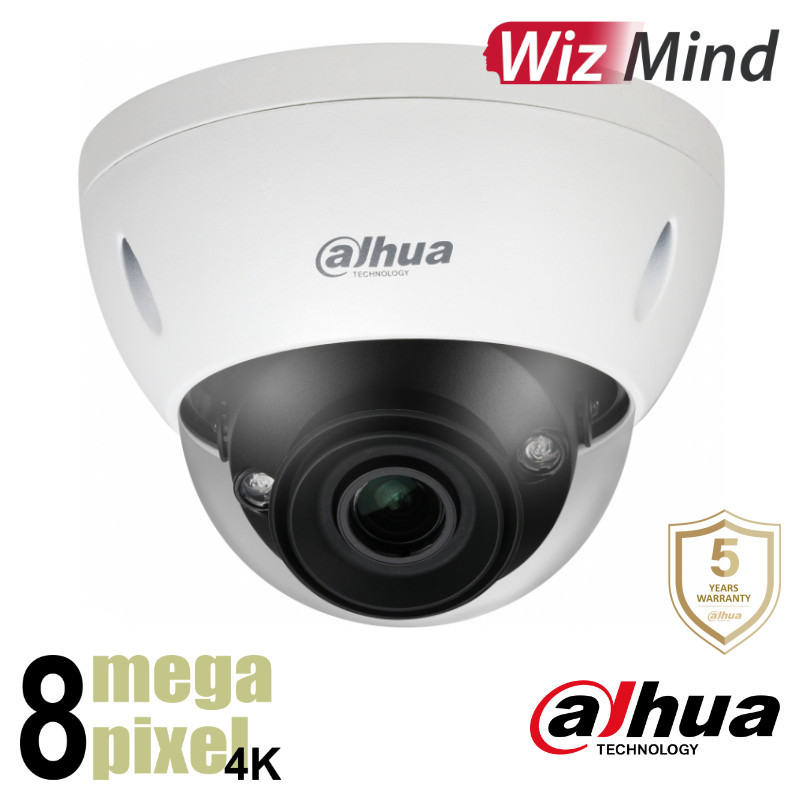 Dahua 4K IP dome - 40m - motorzoom - Starlight - WizMind - HDBW5842E-ZE