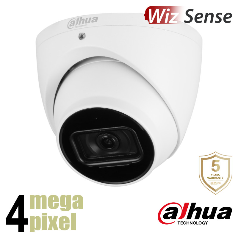 Dahua 4MP dome AI serie - 2,8mm - WizSense - Microfoon - SMD - SD kaart slot - HDW3441EM-S