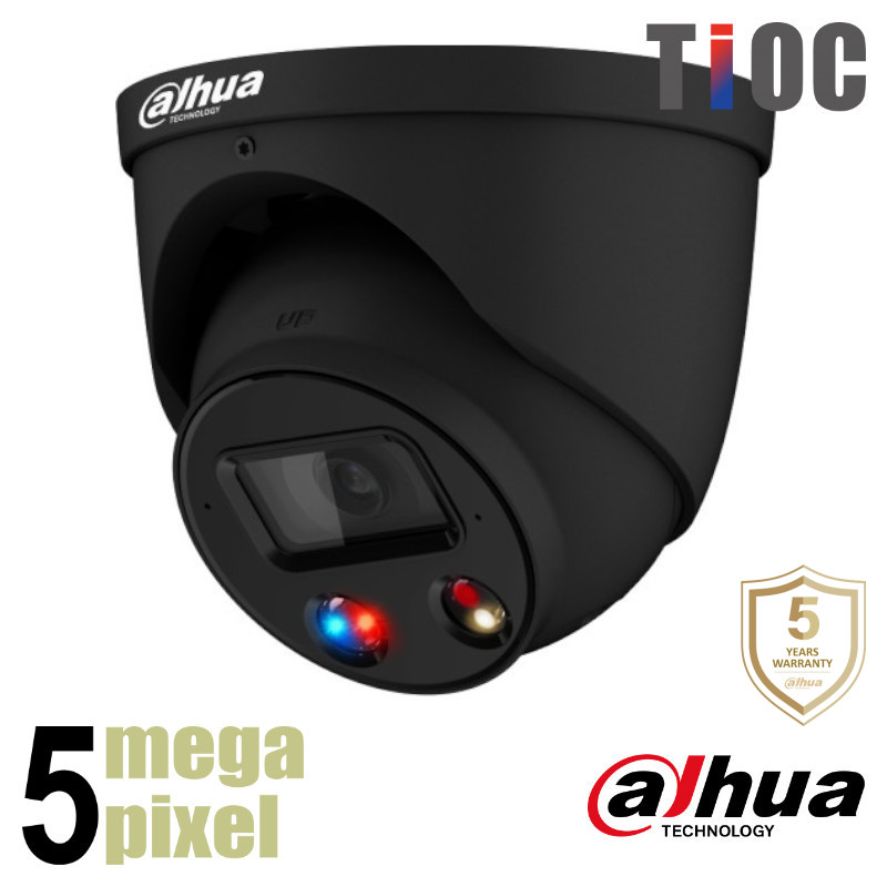 Dahua 5MP IP dome - 30m - 2.8mm - Full Color - TiOC - HDW3549H-AS-PV-B
