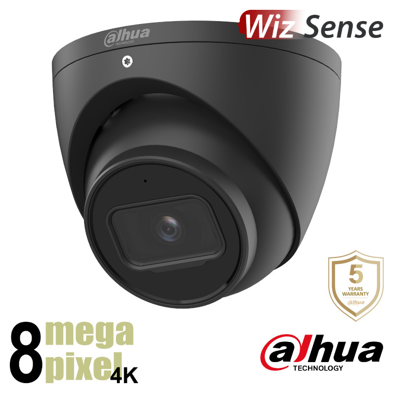 Dahua 4K IP dome - WizSense - Starlight - 2.8mm lens - SMD - SD-kaart slot - Microfoon - HDW3841EM-S-B