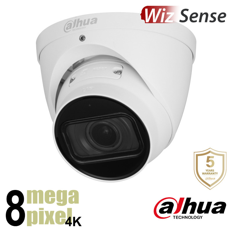 Dahua 4K IP dome - 40m - motorzoom - Starlight - WizSense - HDW3841T-ZS