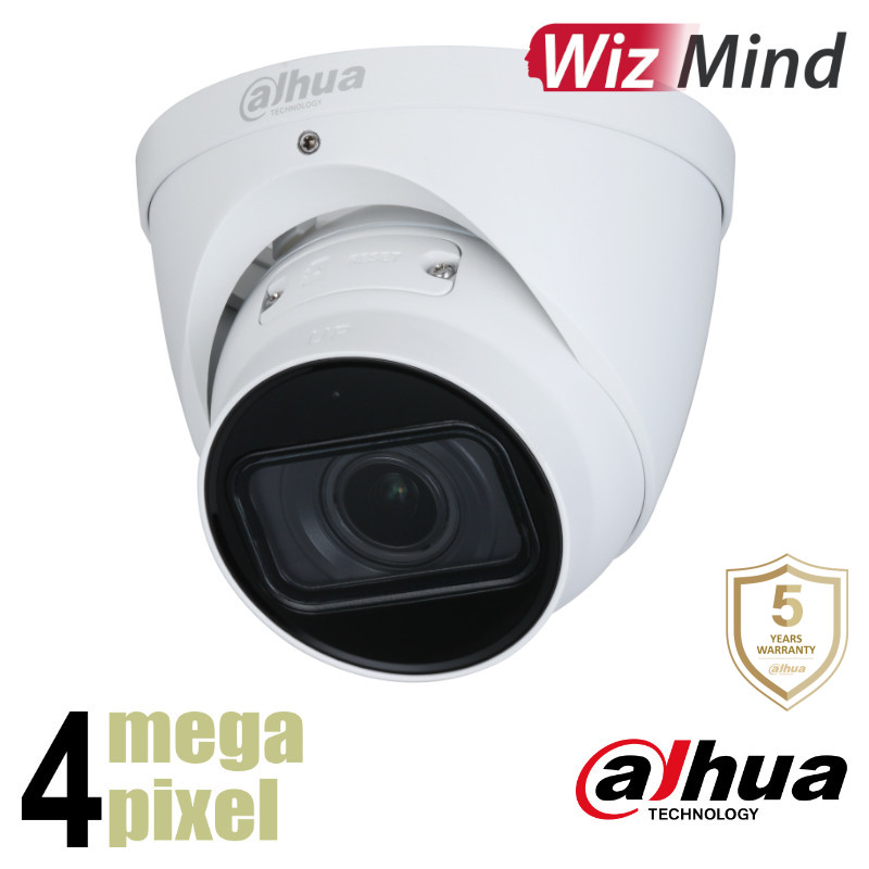Dahua 4MP IP dome - 40m - motorzoom - Starlight - WizMind - HDW5442T-ZE