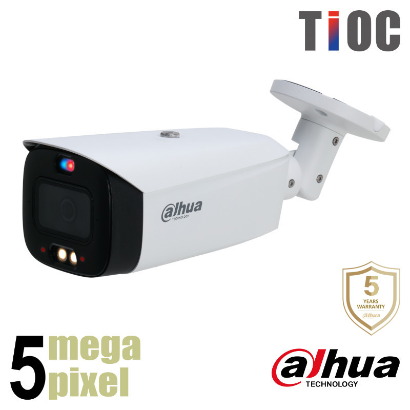 Dahua 5 megapixel TiOC IP, wizSense- Actieve afschrikking - M.Z lens - HFW3549T1P-ZAS-PV