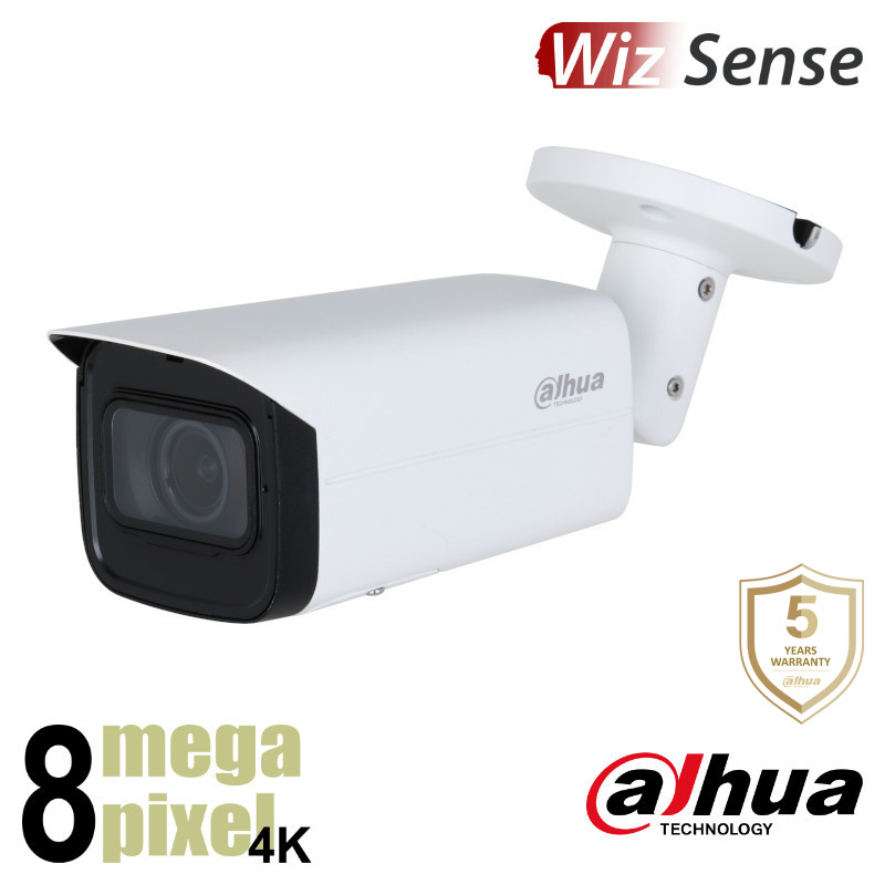 Dahua 4K IP camera - 60m nachtzicht - motorzoom lens  2.7-13.5mm - WizSense  - starlight  - HFW3841T-ZAS