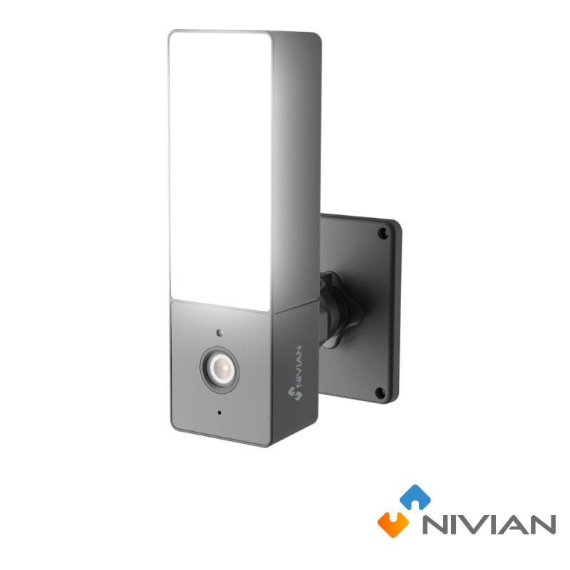 Nivian 3MP Wi-Fi Camera met Buitenlamp | Audio & Nachtzicht – L2