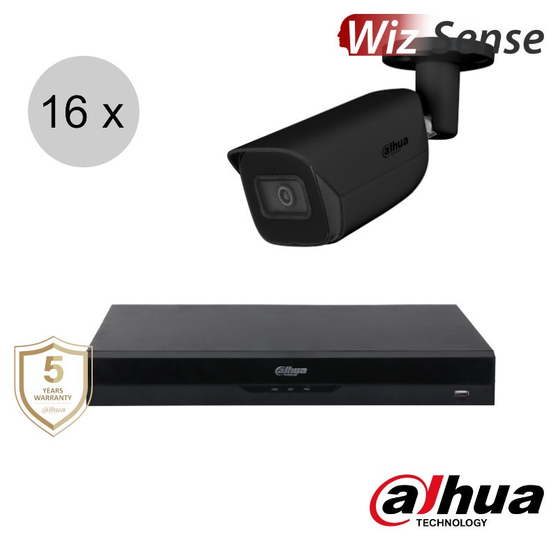 Dahua 4MP IP cameraset - WizSense - 16 bullet camera's - starlight - audio - 2.8mm - 50m - ips164db2