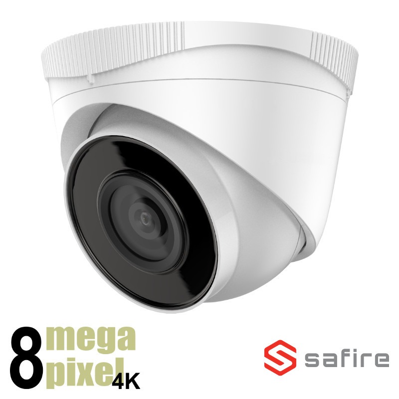 Aanbieding: Safire 8MP/4K IP dome camera - 30m nachtzicht - 2.8mm - OnVif - IPT943W-8E