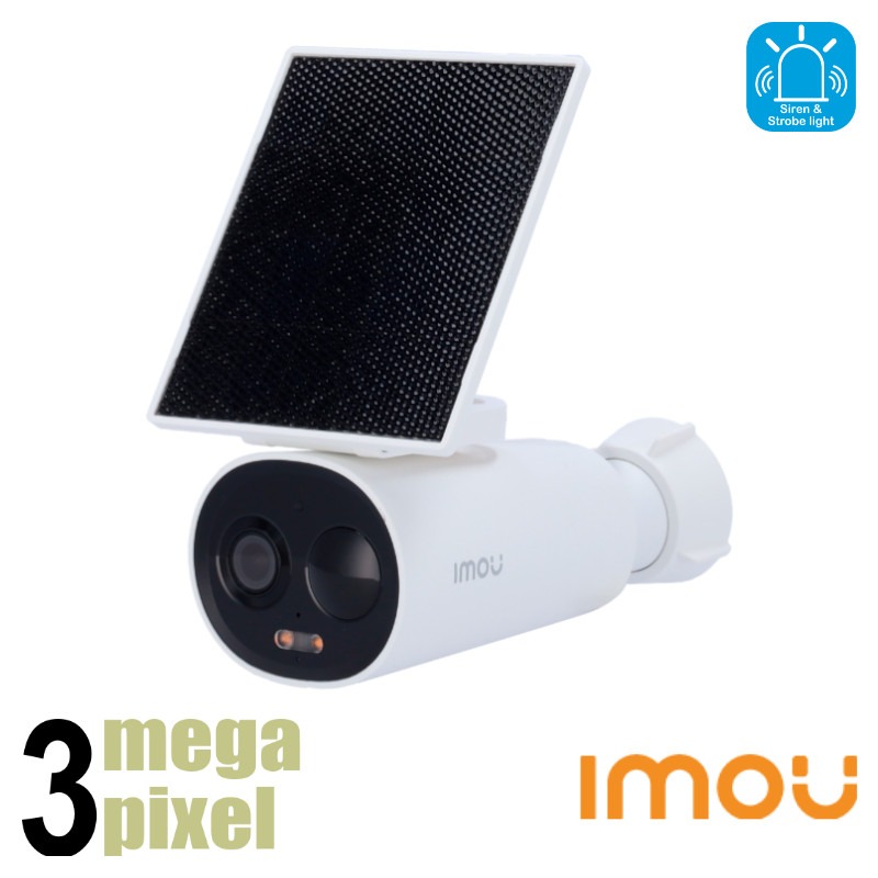 Imou 3MP wifi camera - microfoon & speaker - accu - zonnepaneel - K9DCP-3T0WE