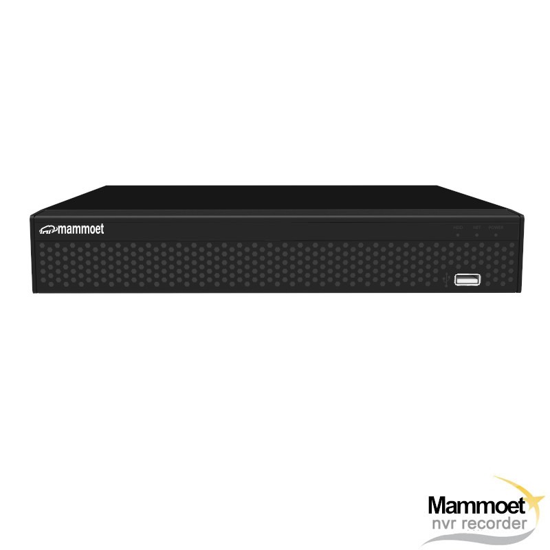 Aanbieding van €199.95 naar €149.95 Mammoet 4K NVR recorder - 9 kanaals - 4x PoE | MAMR4DP