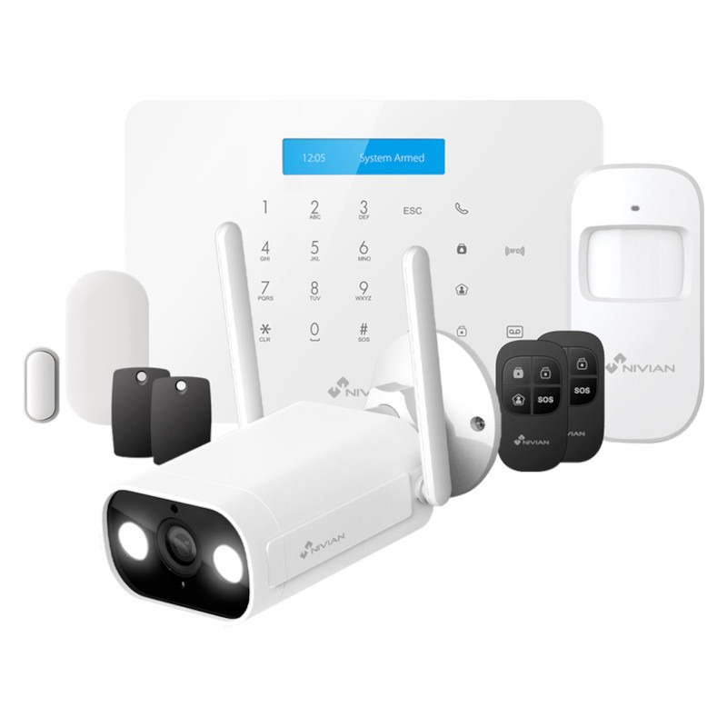 Nivian Smart Alarmsysteem Kit met WiFi Camera – Google Assistant – A6WG-B2