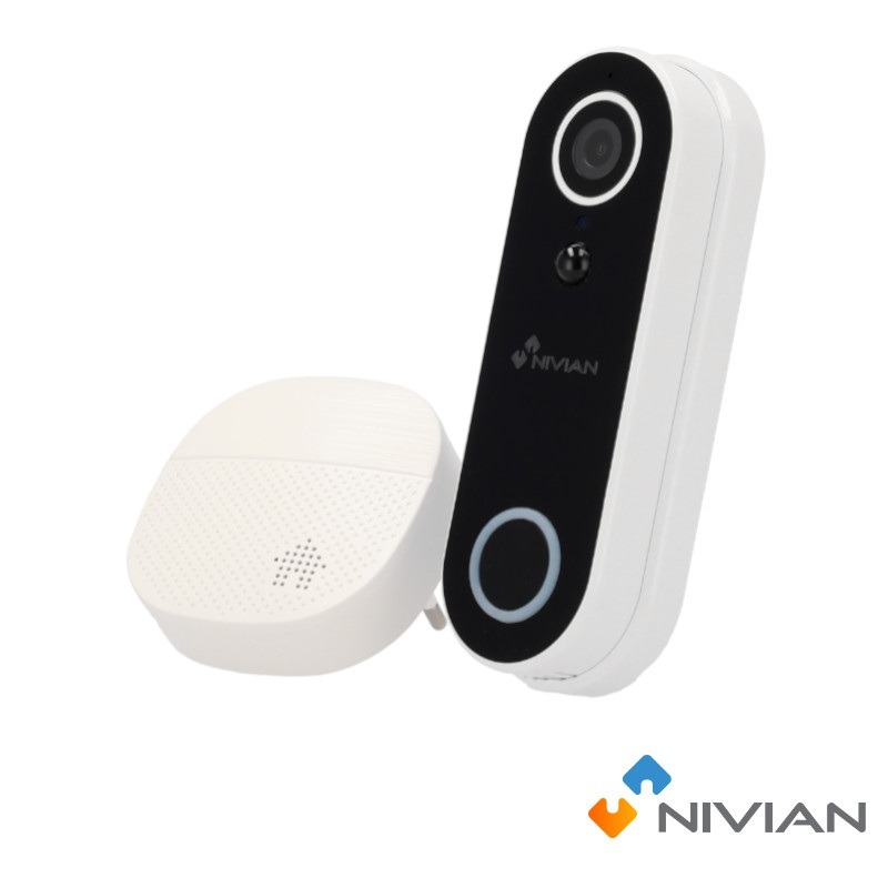 Nivian Full HD Wifi deurbel kit - smart home - micro SD-kaart - audio - IPC-DB1