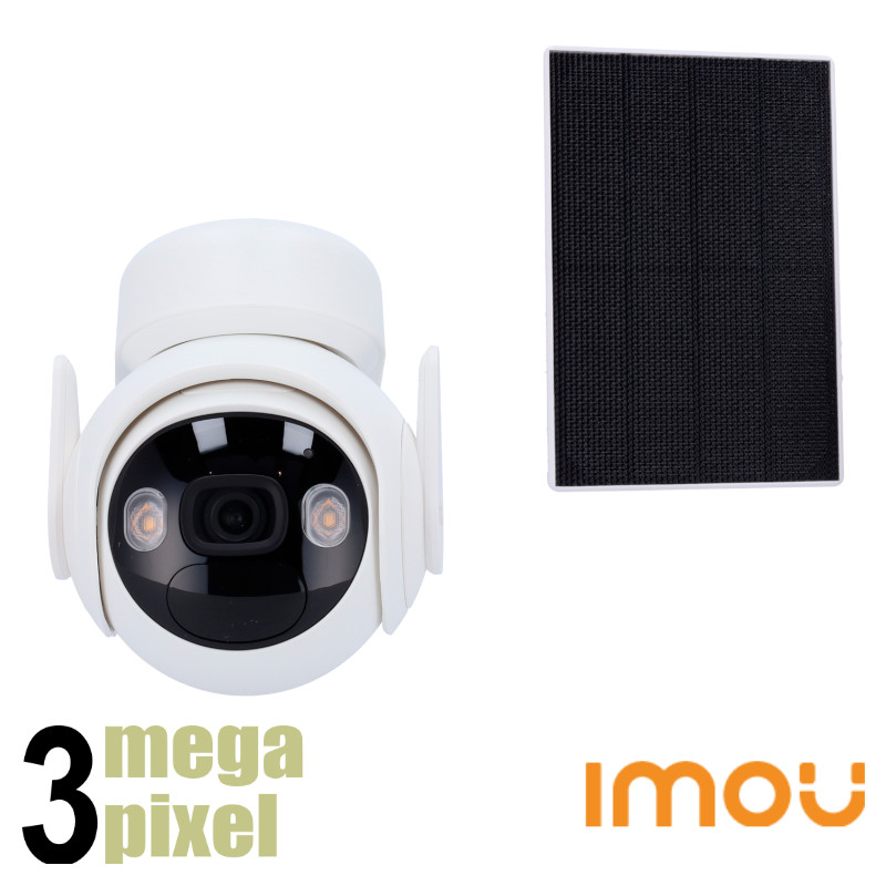 Imou 3MP wifi PTcamera - microfoon en speaker - accu - zonnepaneel - K9EP-FSP12