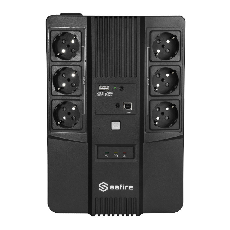 Noodstroomvoorziening - 480 Watt - 6 aansluitingen - NSV480W6