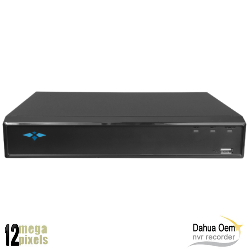 Dahua OEM 12MP 8 kanaals NVR recorder - audio - 8x PoE - NVR3108-4K8P-1FACEQ