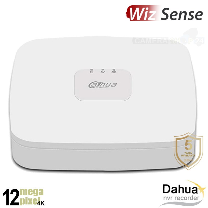 Dahua 12MP 4 kanaals NVR recorder - compact model - 4x PoE - NVR4104-P-4KS3LQ