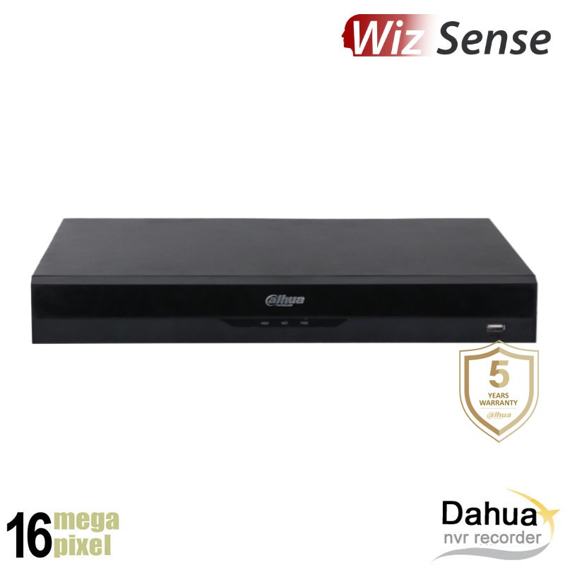 Dahua 16MP 16 kanaals NVR recorder - WizSense - SMD - AI- 16x PoE - NVR4216-P-EI