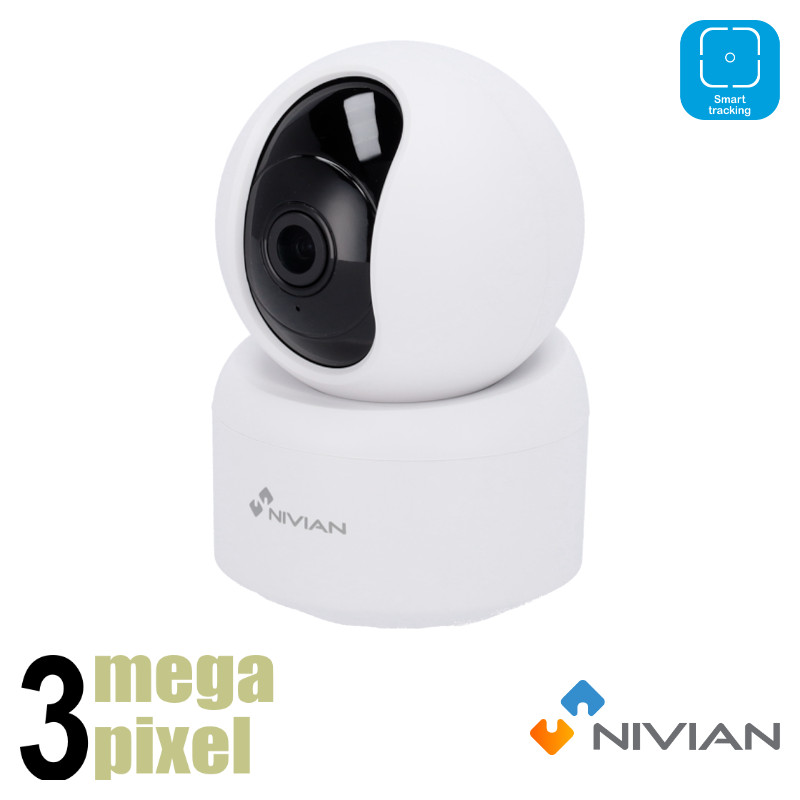 Nivian 3MP wifi binnencamera - 10m - 4mm - Smart Home - Auto-tracking - IS4