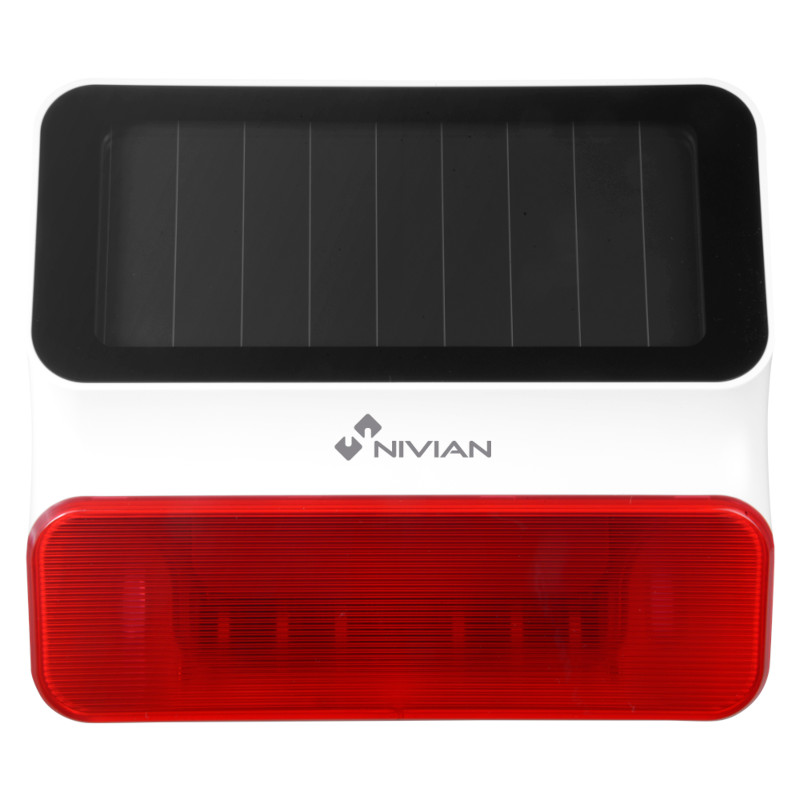 Nivian draadloze buiten sirene - zonnepaneel - S8A-U1