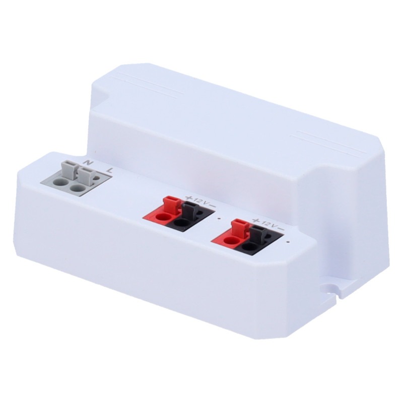 12V 2A Gestabiliseerde DC-Adapter met 2 DC Uitgangen | CCTV & Elektronica - PD-24-12