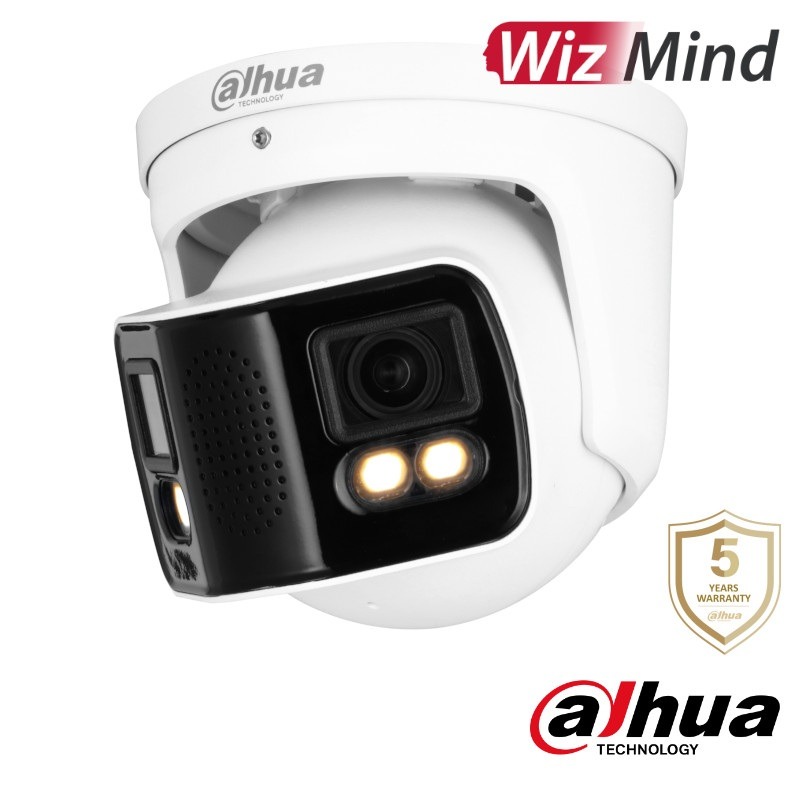 Dahua 2x 4MP IP dome - 40m - 180 graden - Full Color - WizMind - PDW5849-A180-E2