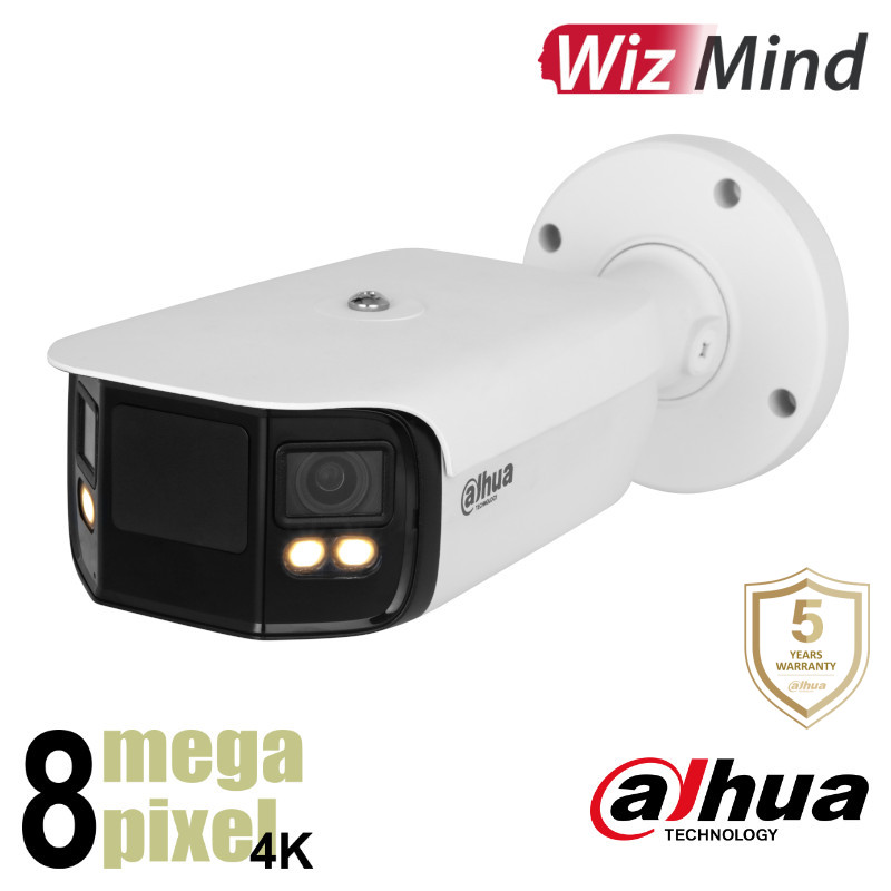 Dahua 2x 4MP IP bullet - 40m - 180 graden - Full Color - WizMind - PFW5849-A180-E2