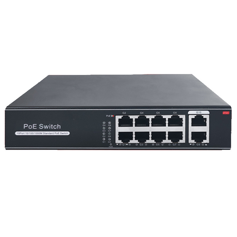 Dahua OEM PoE switch 120W - Unmanaged - 8 poorten + 2 uplink - tot 1000Mbps - SW1008POE-G-120E