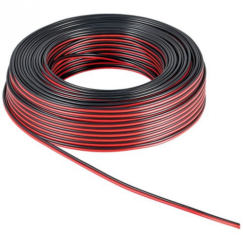 2v kabel rood/zwart 25 mtr. ved15 - Camerashop24