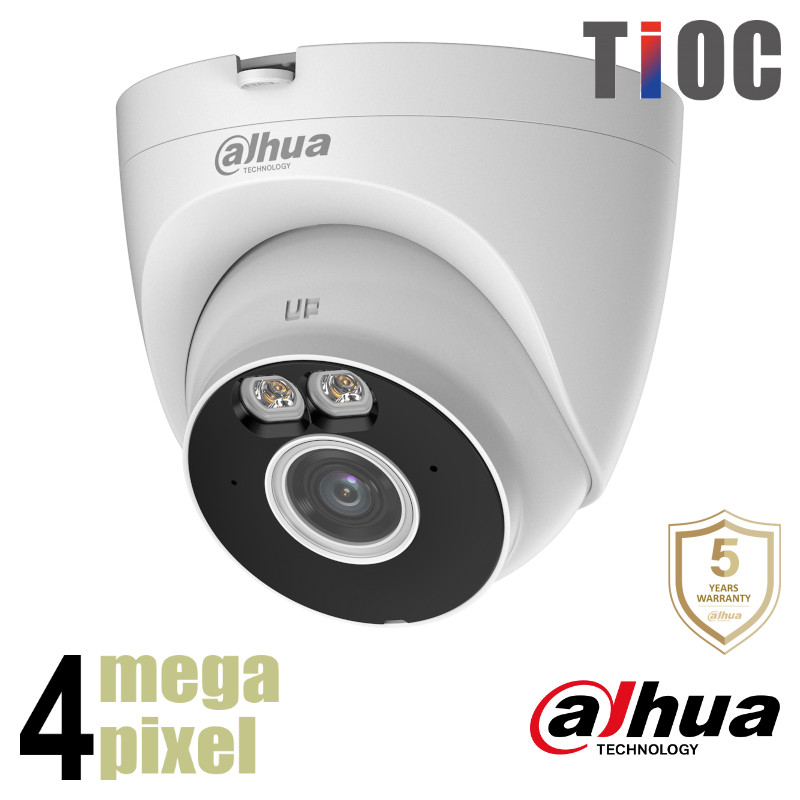 Dahua 4MP wifi TiOC dome camera - microfoon en speaker- full color - T4A-PV