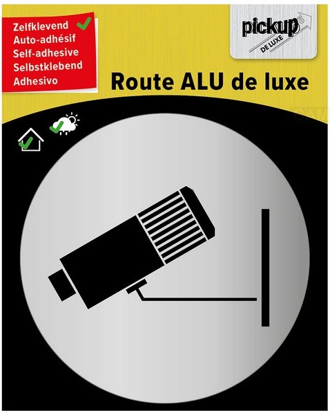 Pickup aluminium bordje bewakingscamera rond - skp9